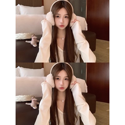 BBen 搭配好助手 白色圆领针织衫女秋冬2025新款设计感上衣打底衫