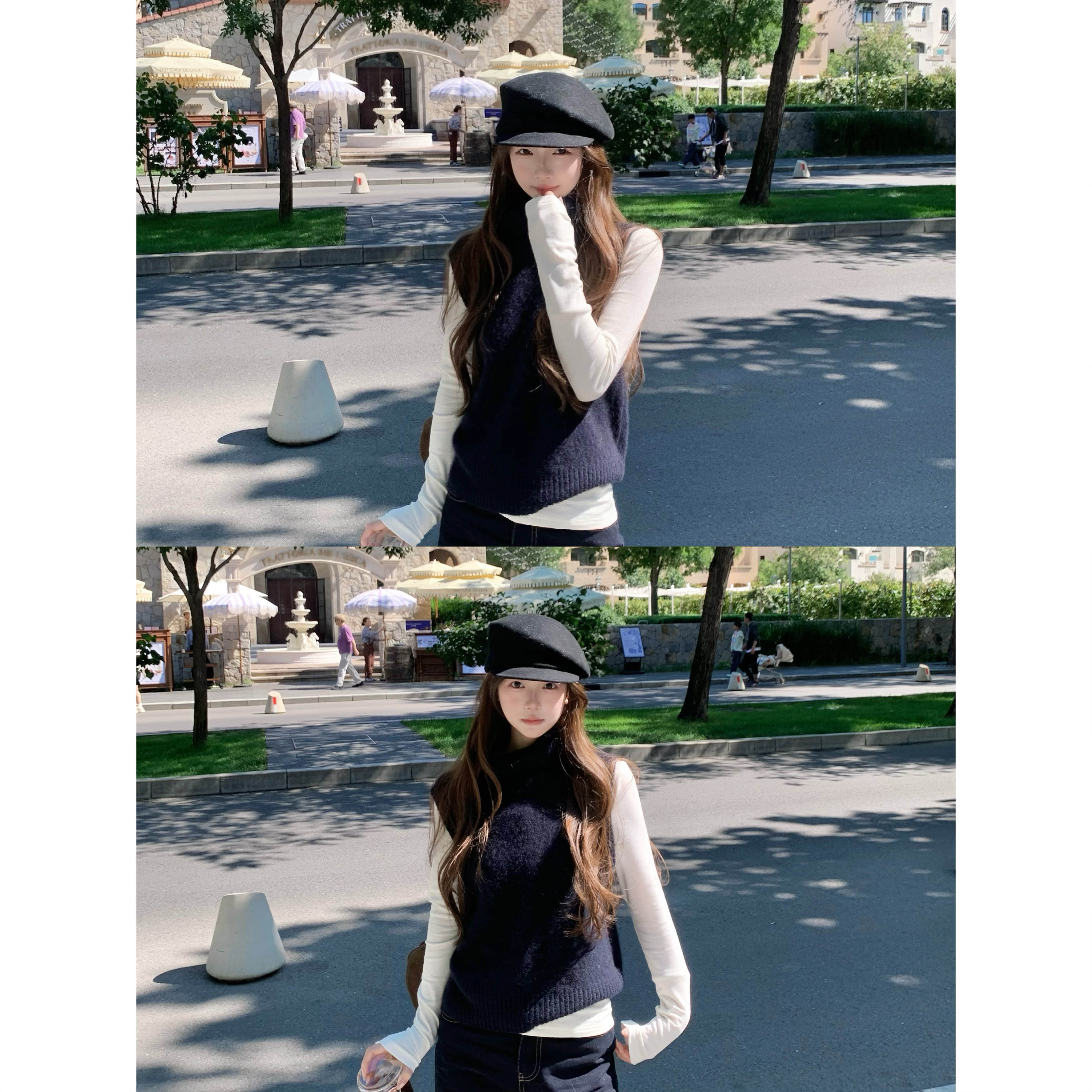 BBen 英伦智感 老钱风气质无袖羊毛毛衣女秋冬2025新款针织背心