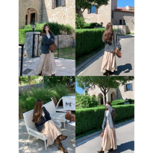 高腰垂感裙子 秋冬扎染设计感半身裙女春秋2025新款 BBen 流浪诗人