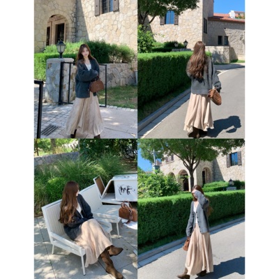 BBen 流浪诗人 秋冬扎染设计感半身裙女春秋2025新款高腰垂感裙子