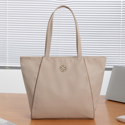 牛津布帆布大容量韩版托特包女士2025新款上班通勤包轻便单肩包包
