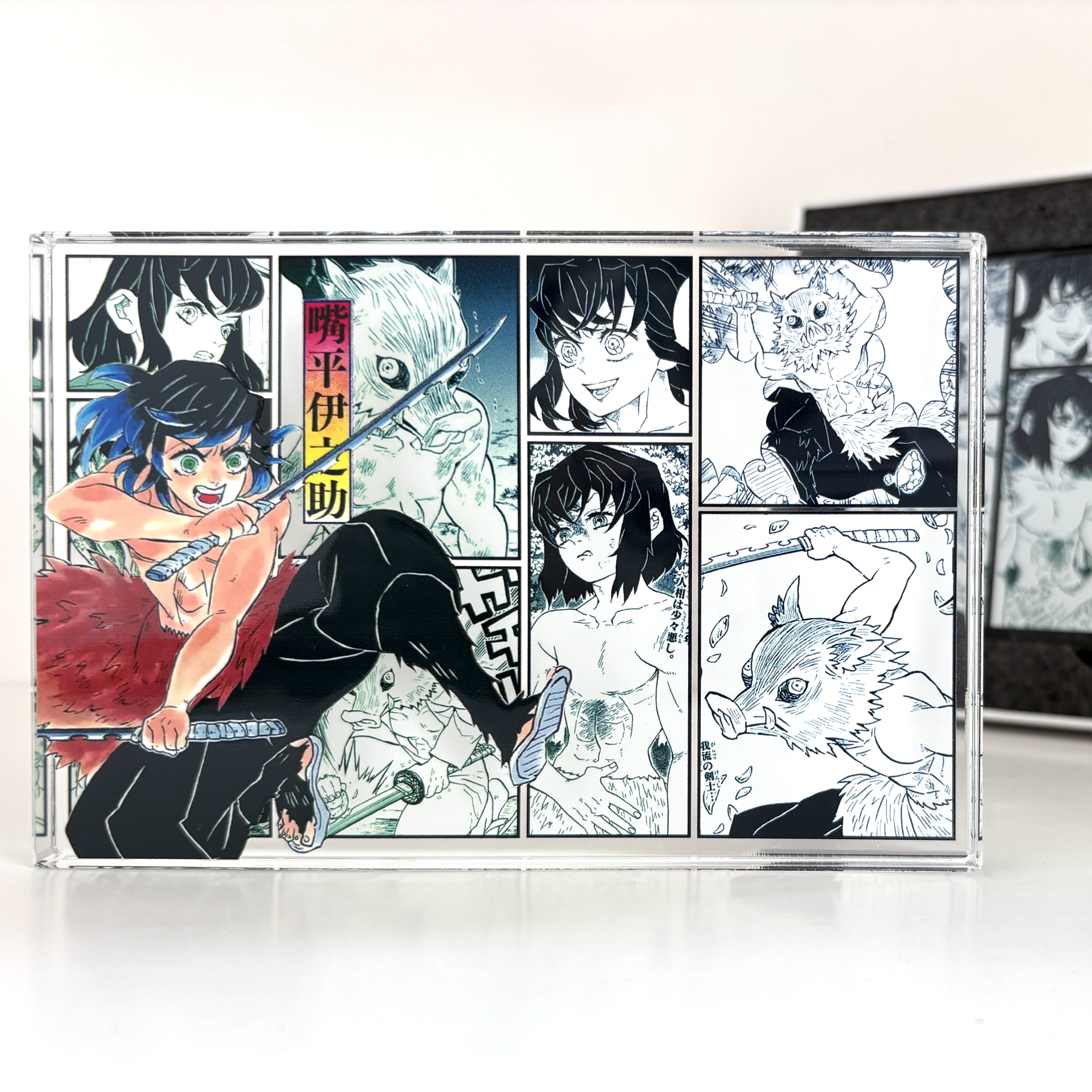 鬼灭之刃嘴平伊之助高清进口亚克力生日砖谷子周边二次元摆件