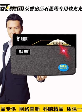 超威石墨烯48v6072Vah铅酸蓄电池电动瓶车专用智能脉冲科鹏充电器