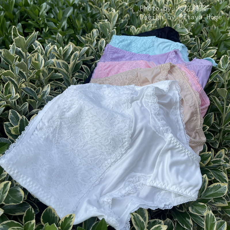 火龙果家100%桑蚕丝妈妈内裤重磅真丝高腰收腹三角短裤舒适女内裤