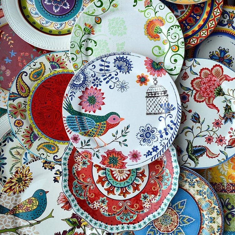 家用高颜值浅盘菜盘艺术盘子