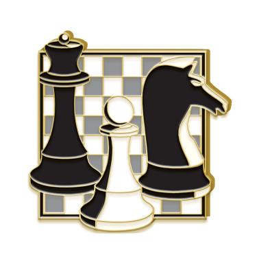 1Chess国际象棋徽章俱乐部奖品胸章国际象棋纪念活动比赛创意礼物 运动/瑜伽/健身/球迷用品 国际象棋 原图主图