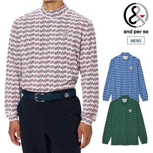 弹性速干半高领长袖 日本and 25秋季 se高尔夫男装 T恤AMF9205X2 per