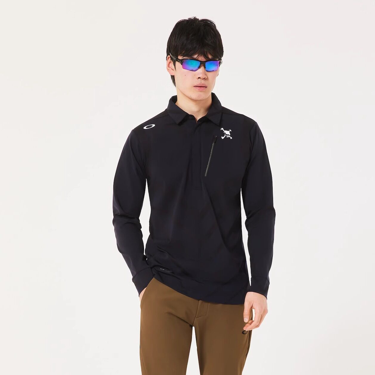 日本OAKLEY欧克利高尔夫男装25秋季速干长袖POLO衫T恤男FOA408239