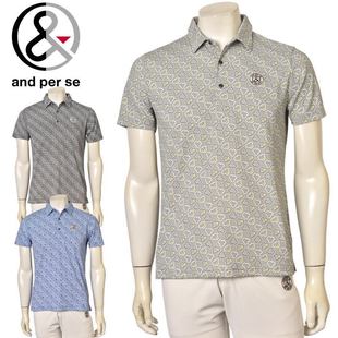 26春夏速干防晒短袖 日本and per se高尔夫男装 T恤AMS9616X3 POLO衫