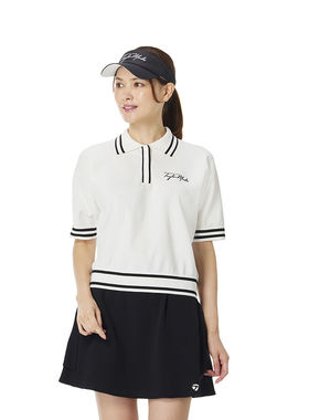 日本TaylorMade泰勒梅高尔夫女装26春夏弹性针织短袖POLO衫TL797