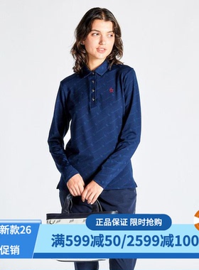 日产MUNSINGWEAR万星威高尔夫女装24春秋加绒长袖POLO衫MG4FLS28L
