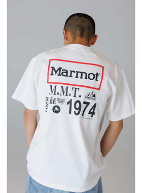 日本代购marmot土拨鼠25春夏速干防晒圆领短袖T恤男MTSS25MST077