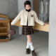 女童毛呢子外套秋冬大童洋气百褶裙套装 高级感韩系穿搭一整套 冬季