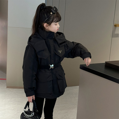 杨幂同款女童防风冲锋衣羽绒服