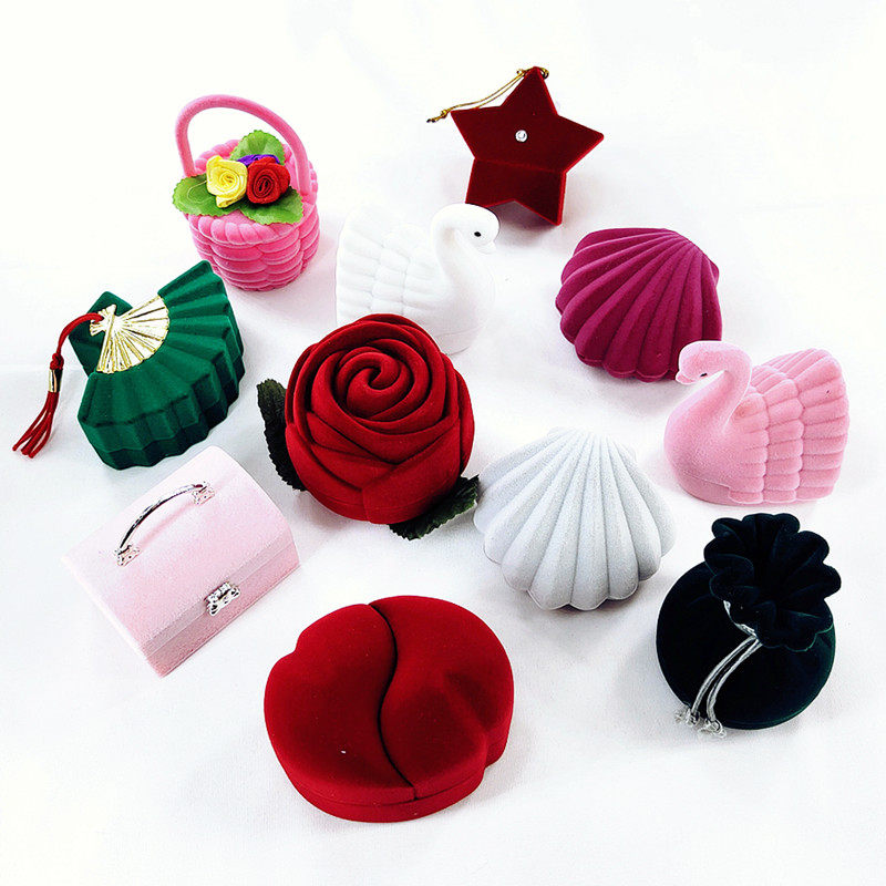 贝壳儿童卡通首饰盒子戒指项链首饰品空包装收纳求婚礼仪式交换小