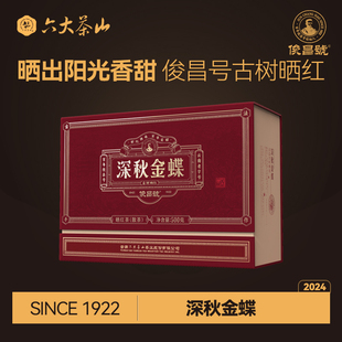 深秋金蝶 晒红茶(2024)/六大茶山俊昌号古树500g散茶年货茶礼盒装
