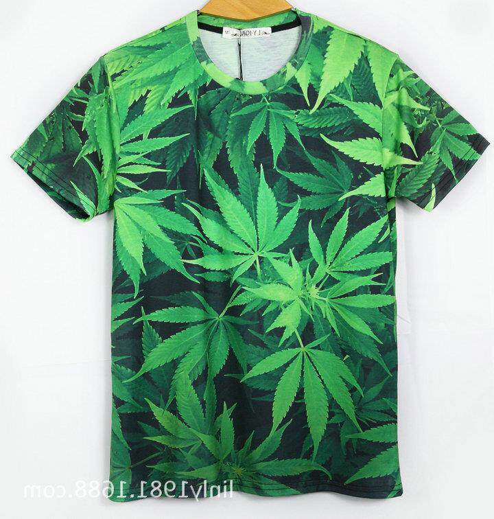 欧美原宿风TEE 数码印花  3D短t Leaf 绿叶短袖潮创意t恤在类目 男装, T恤中 - 来自Buy2taobao.com提供专业的淘宝代购服务