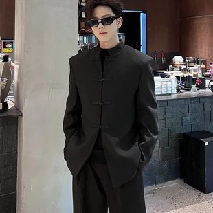 新选新中式男装中国风西装外套现代年轻人中山装S订婚婚礼中式休
