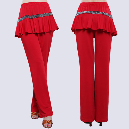 精选广场舞服装新款夏季牛奶丝裙裤成人女M拉丁舞蹈裤子练功演出