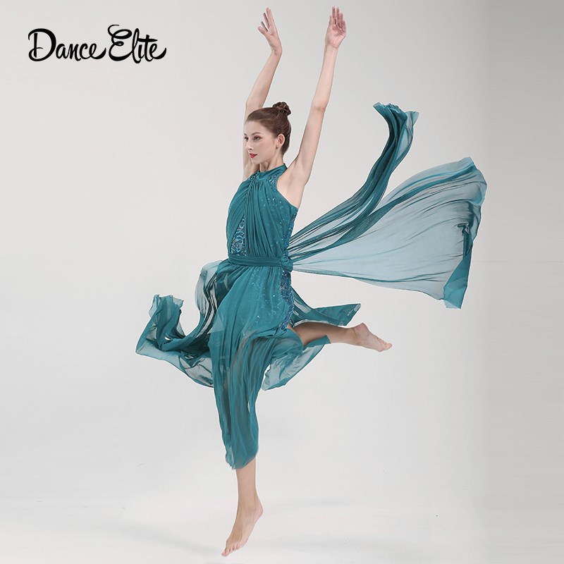 精选elitoe舞蹈服装演出服成人现代舞表演服高级感飘逸舞台装