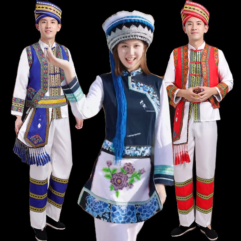 新选新白族服装女k云南大理56个少数民族传统服饰成人舞蹈服白族