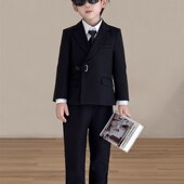 新品 英伦风小西服儿童高级感主持人S西服男孩花童演 男童礼服新款