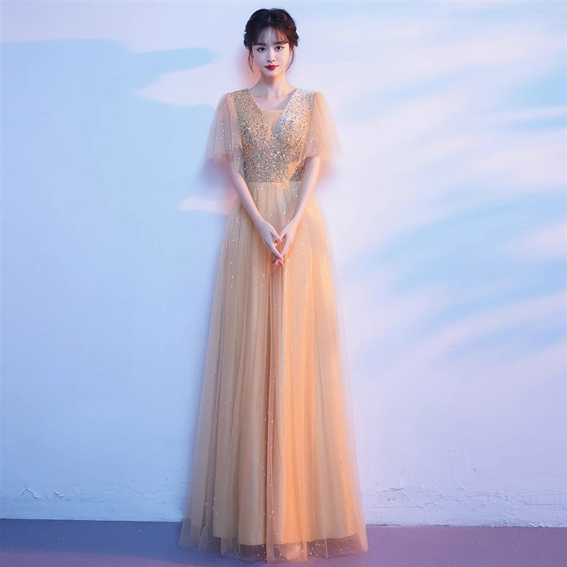 新选大合唱团演出服l女长裙2025新款合唱演出服装朗诵表演服饰亮