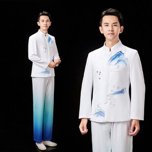 中山装 合唱团k演出服新款 诗歌朗诵表演服成人歌手主持 男女款 新品