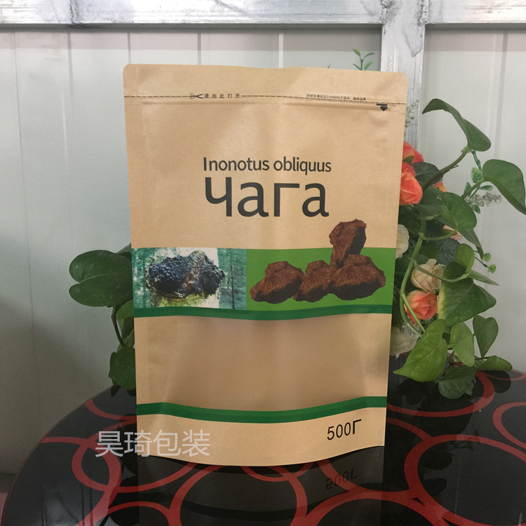 俄罗斯进口桦树茸自封自立包装袋