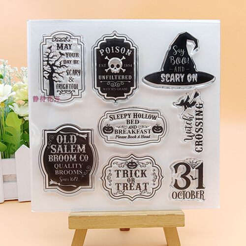 scrapbook DIY相册卡片手帐橡皮章成品章透明印章图章 万圣节