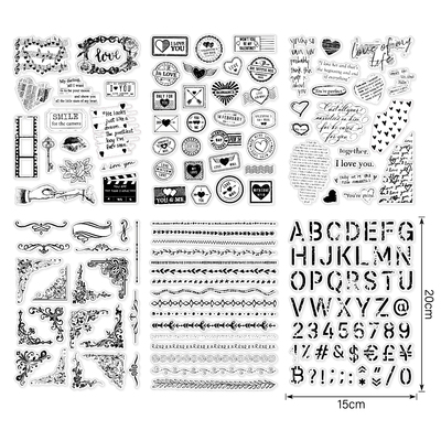复古情人节 透明印章 scrapbook 相册卡片手帐橡皮章成品章图章