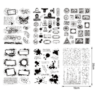 复古边框背景透明印章 scrapbook 相册卡片手帐橡皮章成品章图章