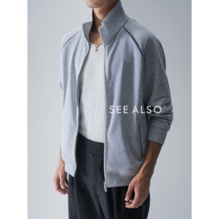 新贵老钱松弛真皮运动百搭休闲卫衣外套 B.C高定系列 SEE ALSO