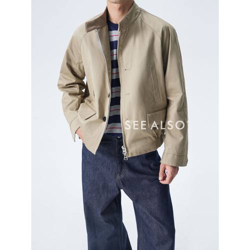 SEE ALSO『阿祖G9哈灵顿』精梳丝光棉新贵松弛老钱翻领外套夹克