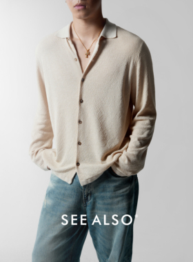 SEE ALSO『国王礼物』亚麻混纺老钱新贵松弛感针织长袖衬衫外套男