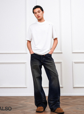 SEE ALSO美式重磅北极星刺绣极简风短袖男女基础休闲情侣T恤SA077