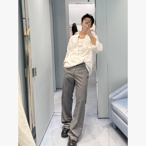 百搭新贵老钱直筒显瘦休闲西裤男