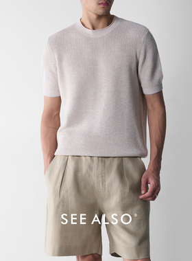 SEE ALSO『99%还原』7针棉麻花纱新贵老钱松弛透气圆领短袖针织衫