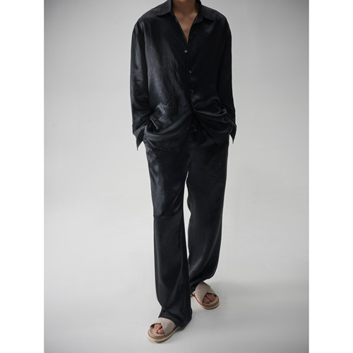 100%醋酸老钱风新贵松弛睡衣套装