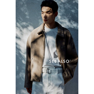 羊毛 精纺绵羊毛老钱新贵极简秋冬保暖毛呢夹克外套男 ALSO SEE