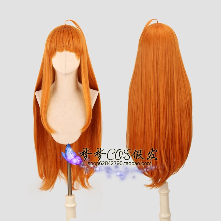 女神异闻录Persona 5 佐仓双叶 cosplay假发 头皮顶 橘黄长发