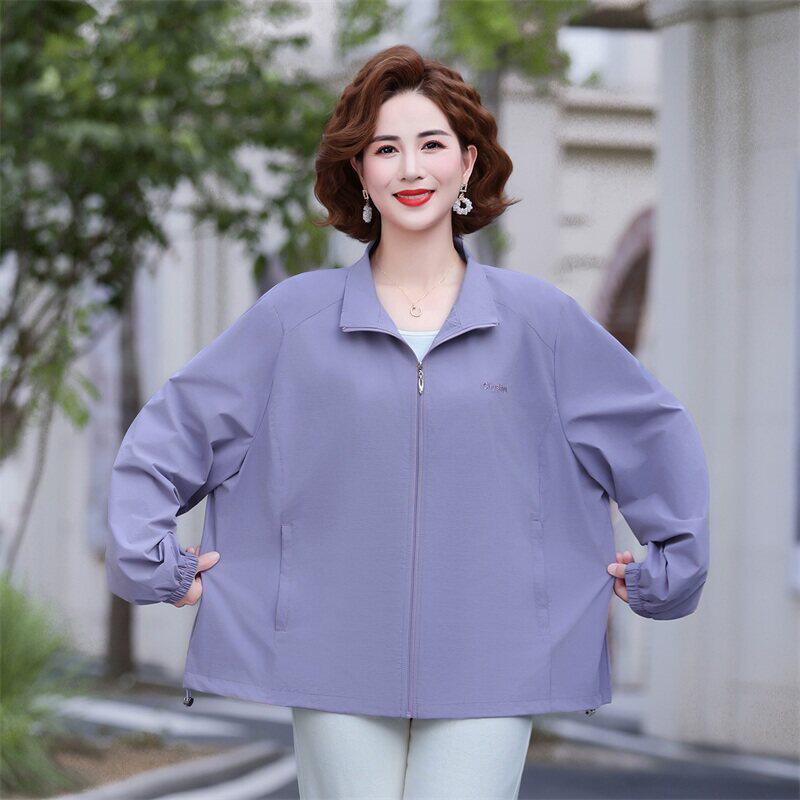 中年秋季薄款外套女士大码200斤