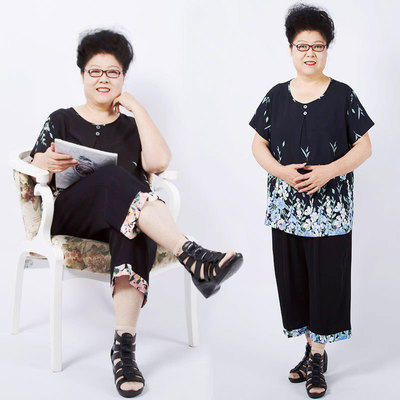胖太太中老年人加肥加大码妈妈装