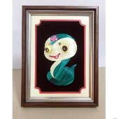 陕西麦秆画麦草画装 饰画工艺品西安旅游纪念品送老外十二生肖摆件