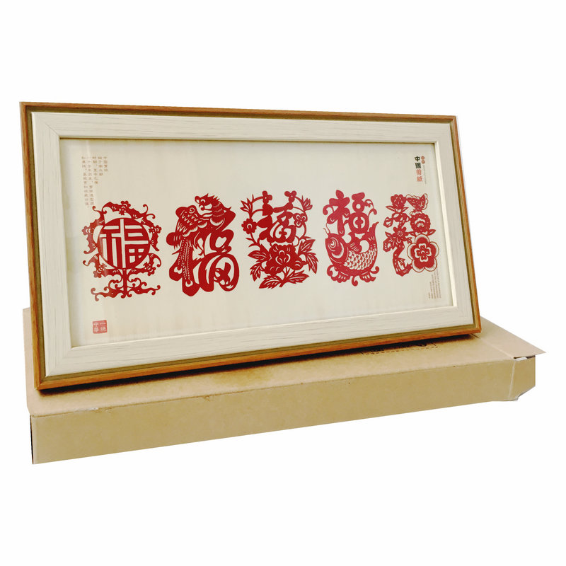 手工剪纸摆件中国风特色礼品脸谱家居装饰画带盒子送老外礼物定制