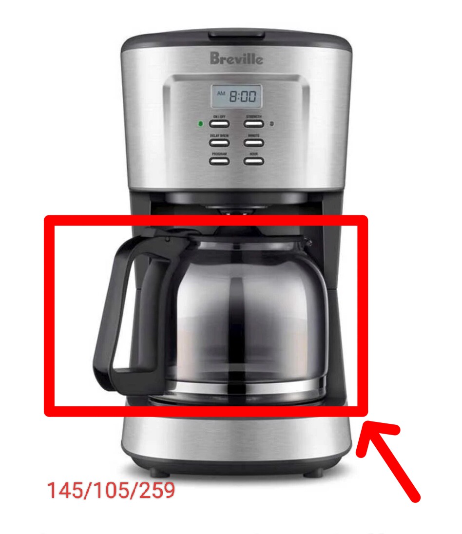Breville咖啡机玻璃壶过滤网滤纸滴漏阀