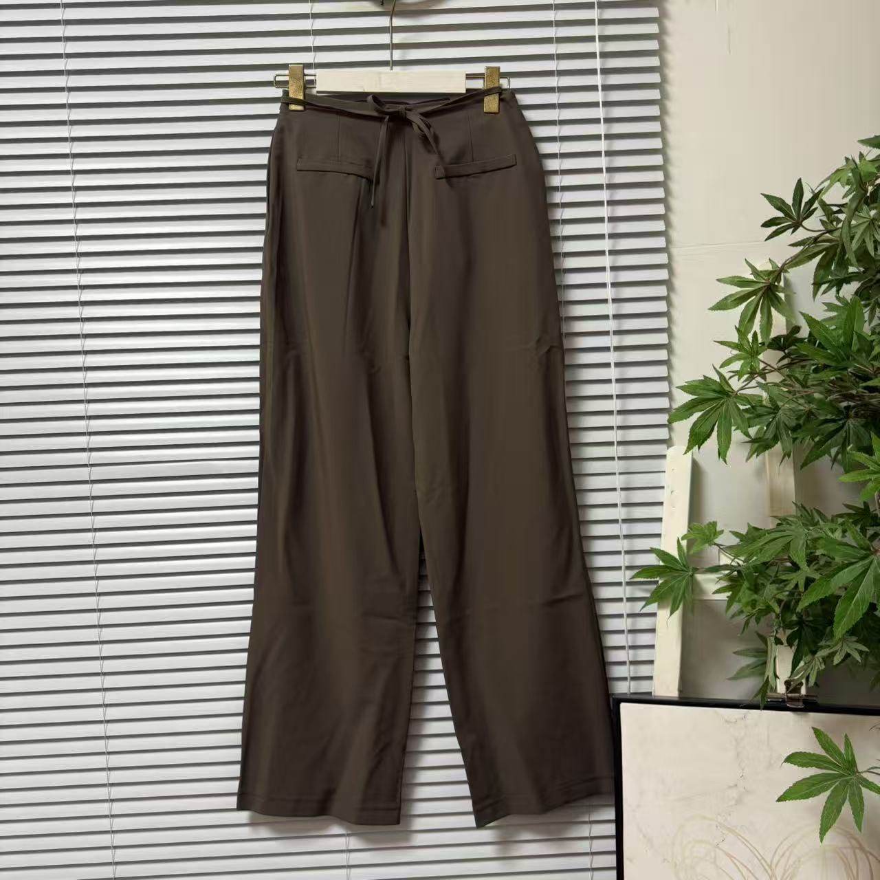 0121-27品牌单高腰阔腿裤女宽松百搭直筒休闲西装裤显瘦垂坠感,女装/女士精品,休闲裤,淘宝优惠券,粉丝福利购,淘宝优惠卷