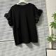 短袖 0103 52南油高货黑色太空棉感泡泡袖 T恤设计感宽松天丝上衣