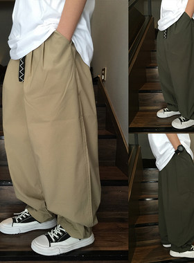 中大童宽松直筒裤亲子装长裤