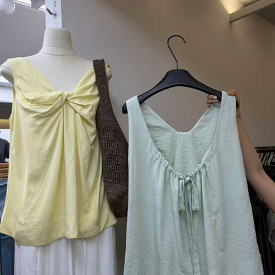 IU ROOM-26夏上新小清新纯色百搭背心1127